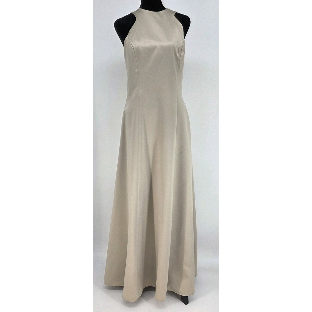 Jim Hjelm Occasion Dress 14 Beige Elegant Prom Bridesmaid‎